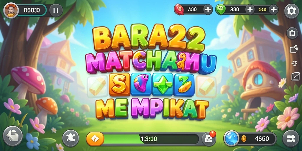Tampilan gameplay BARA22 yang penuh warna dan seru dalam genre Match-3.