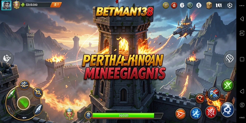 Tampilan gameplay <strong>BETMAN138</strong> yang seru dalam mode Tower Defense.