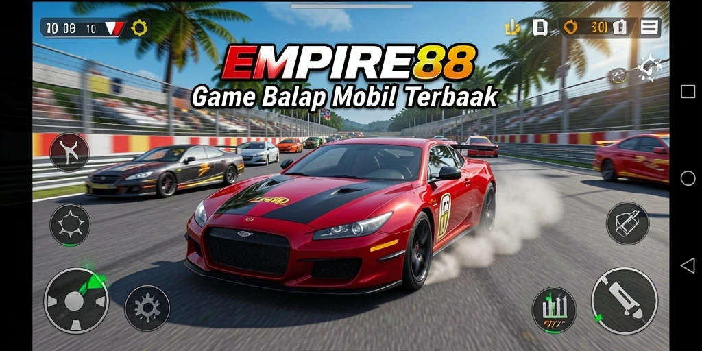 Tampilan permainan EMPIRE88 dengan akselerasi cepat dan trek balapan yang menantang.