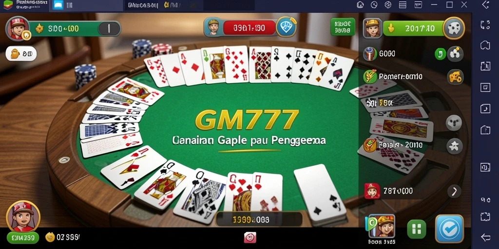 Tampilan gameplay GM777 yang seru dan menantang di Gaple.