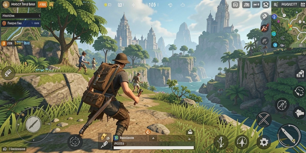 Screenshot gameplay HUGO77 menampilkan petualangan seru di dunia terbuka.