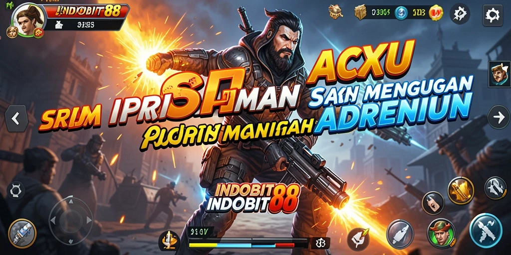 Tampilan seru gameplay INDOBIT88 dengan aksi mendebarkan.