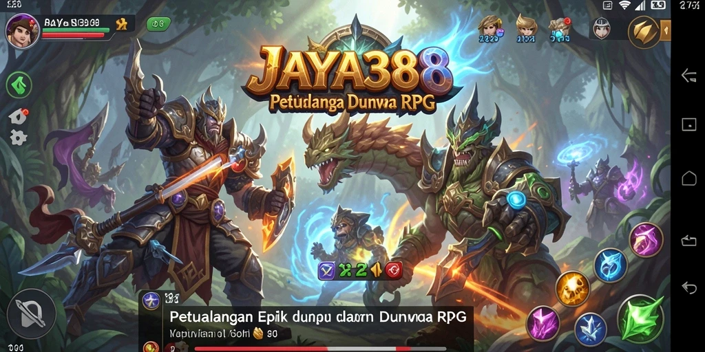 Tangkapan layar utama JAYA388 menampilkan aksi pertempuran seru dalam dunia RPG yang menakjubkan.