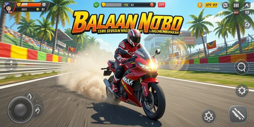 Gameplay seru dengan visual motor racing yang menakjubkan.