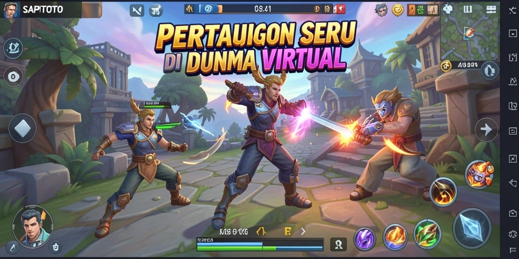 Tampilan seru gameplay SAPITOTO saat pertarungan berlangsung.