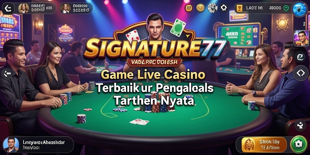 Tampilan gameplay SIGNATURE77 yang menarik dengan dealer langsung.