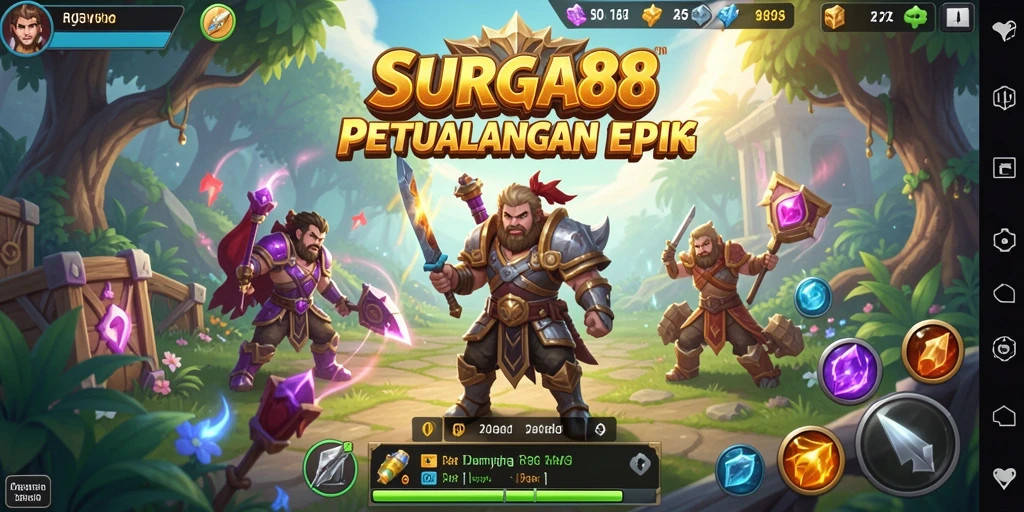 Tangkapan layar SURGA88 menampilkan momen seru dalam petualangan RPG.