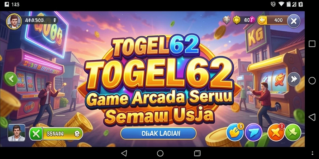 Tampilan gameplay yang seru dan penuh warna di TOGEL62.
