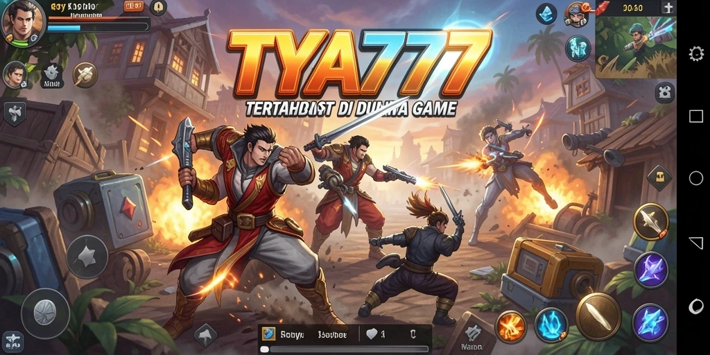 Tampilan gameplay seru pertarungan karakter di TYA777.