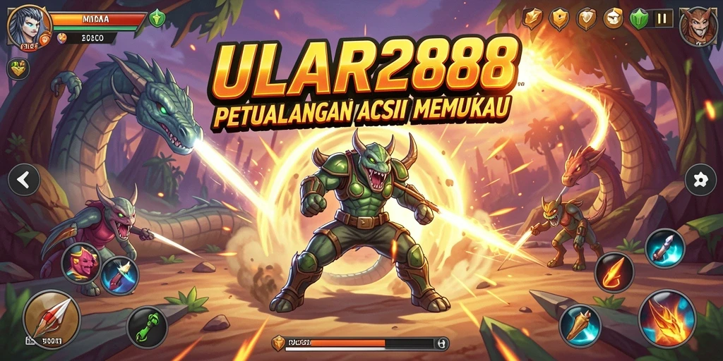 Tampilan aksi intens dalam gameplay ULAR288 yang memukau.
