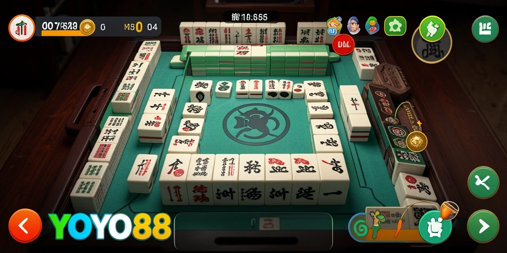 Tampilan menarik dari gameplay Mahjong di YOYO88.