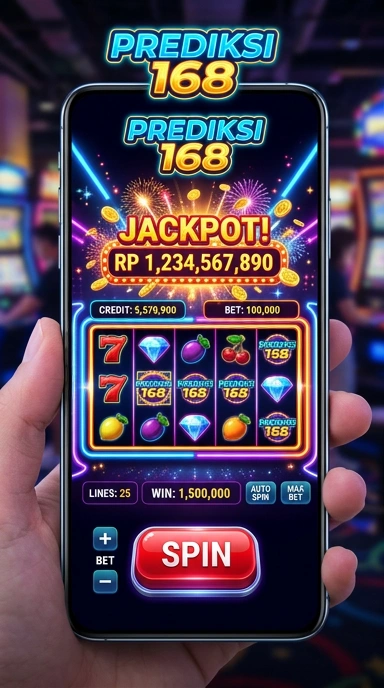 Tampilan utama aplikasi prediksi168 yang user-friendly.